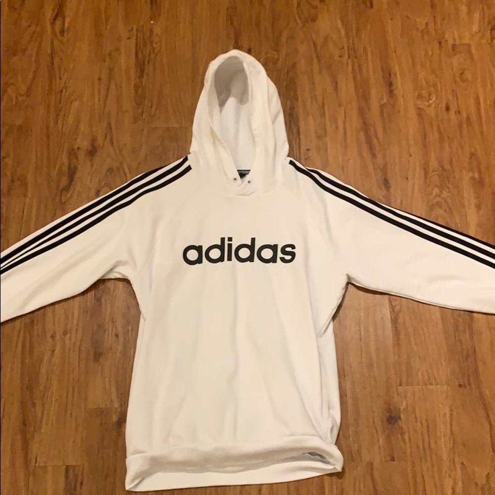 White Adidas hoodie